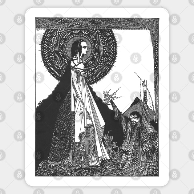 "I Would Call Aloud Upon Her Name" by Harry Clarke Sticker by rogerstrawberry